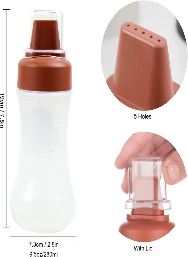 Baskety Refillable Condiment Container with 5 Hole Lid Multipurpose Seasoning Bottle for Ketchup, Mayonnaise, Mustard, Hot Sauce, Oil (Multicolor) - Image 2